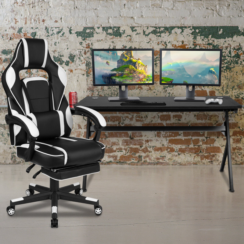 Inbox Zero Gaming Desk and Chair Set Wayfair